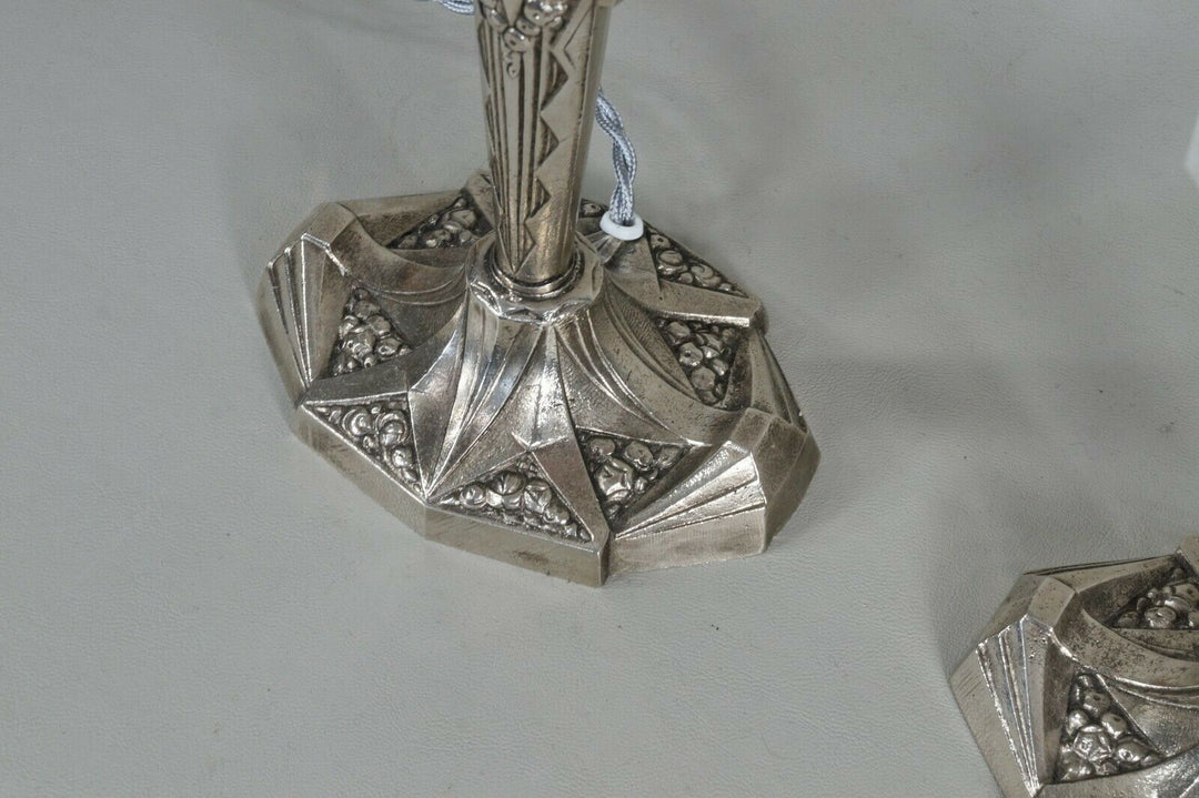 GAUTHIER EJG : pair of FRENCH 1930 ART DECO LAMPS ....... lamp muller era France