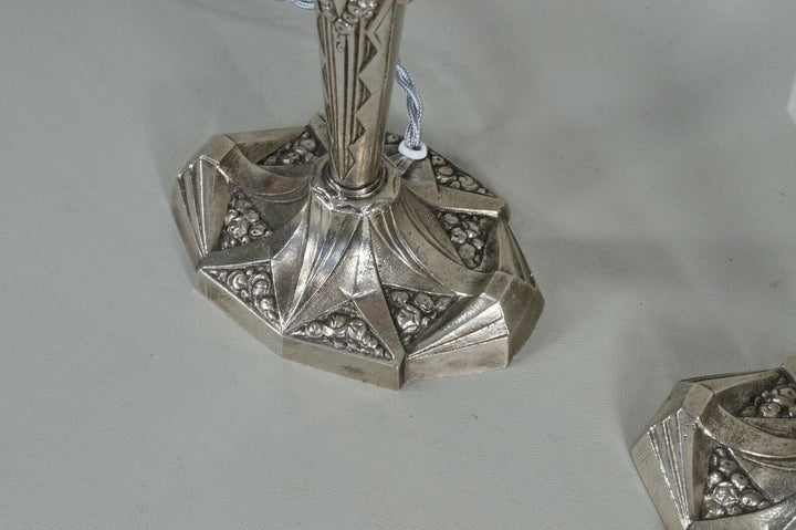 GAUTHIER EJG : pair of FRENCH 1930 ART DECO LAMPS ....... lamp muller era France