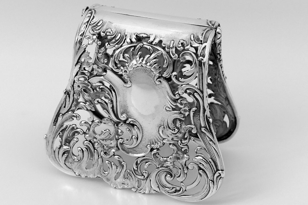 Debain French All Sterling Silver Asparagus, Sandwiches Grip, Art Nouveau