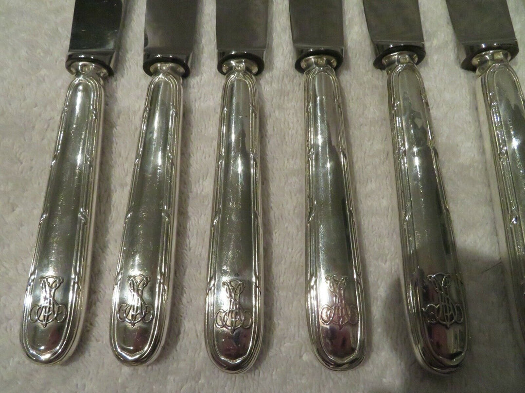 1900 french 950 silver 17 dinner knives Puiforcat Louis XVI st