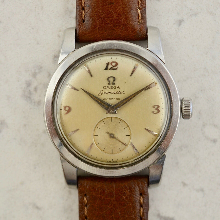 C.1954　ヴィンテージオメガ　自動式　シーマスター　オートマティック　腕時計　CAL.Ω351　型番2576-8　スチール製