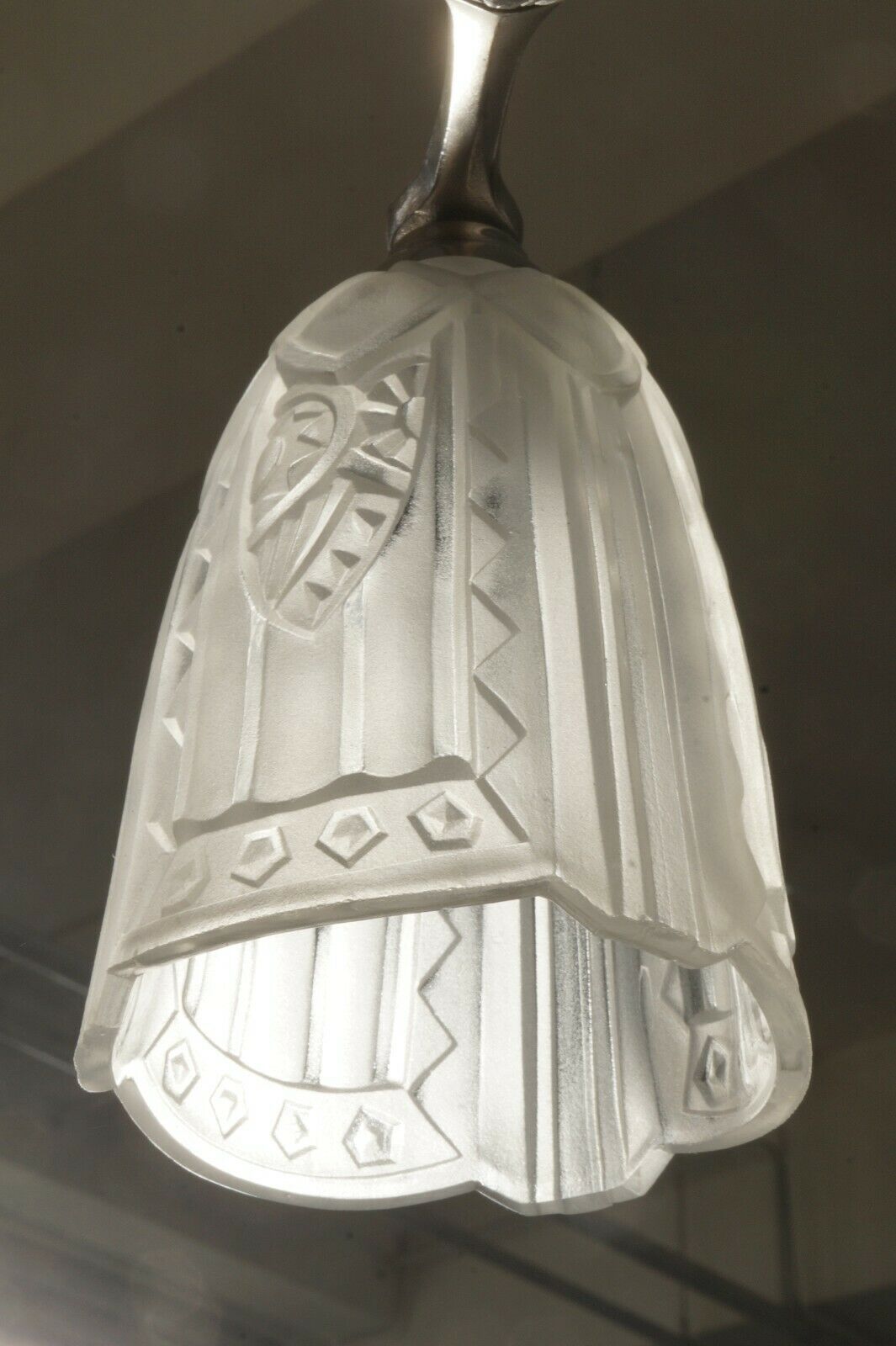 JAMAIN & FRONTISI : FRENCH 1930 ART DECO CHANDELIER .... lamp muller era France