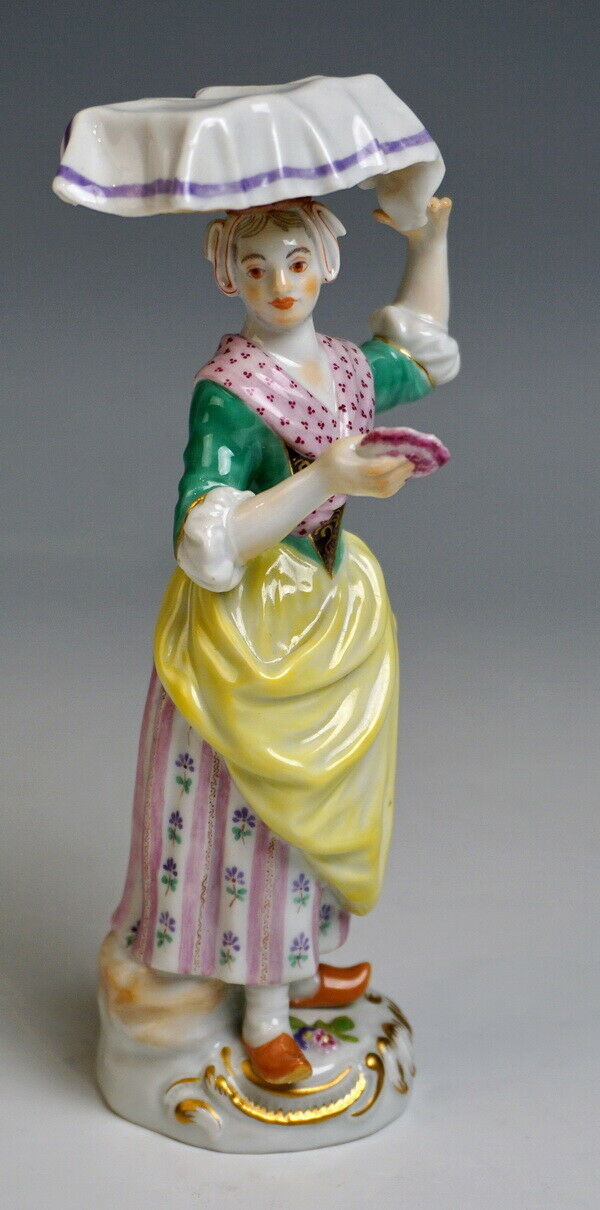 MEISSEN FIGUR PARISER AUSRUFER MUSCHEL VERKÄUFERIN PARIS CRIER CHICKEN SELLER