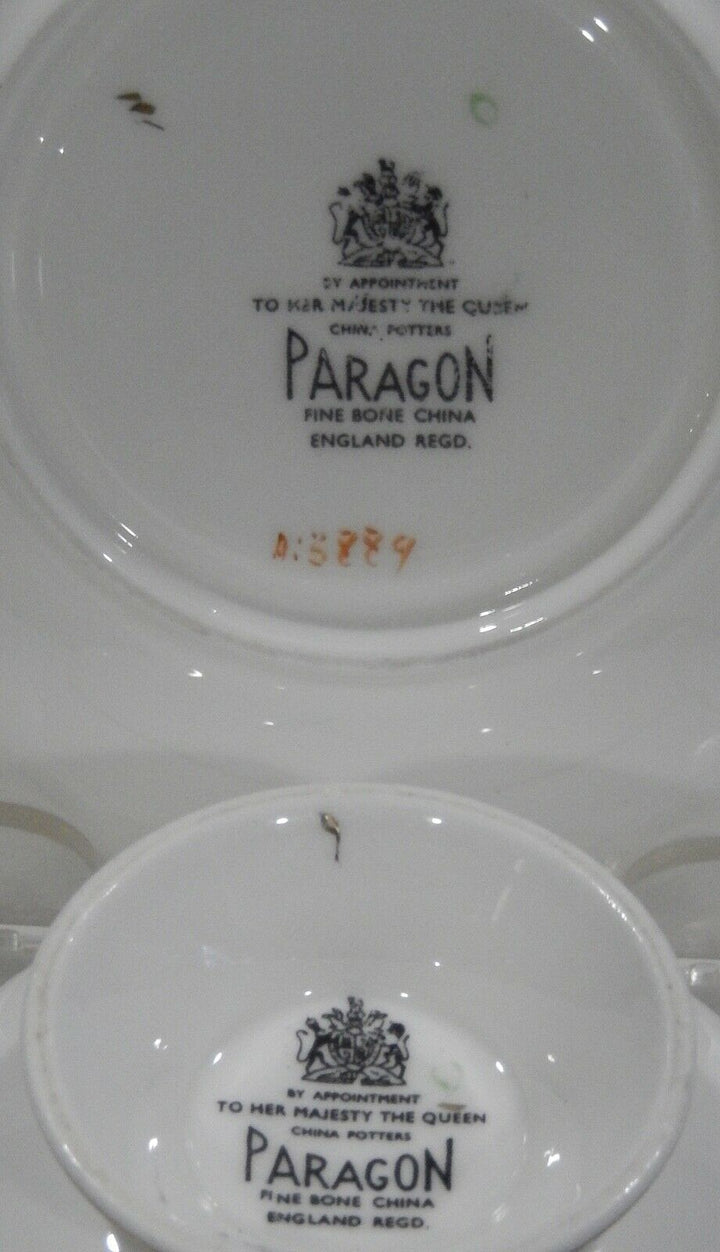 パラゴン　ピンクローズと金彩のロココ文様のカップ＆ソーサー