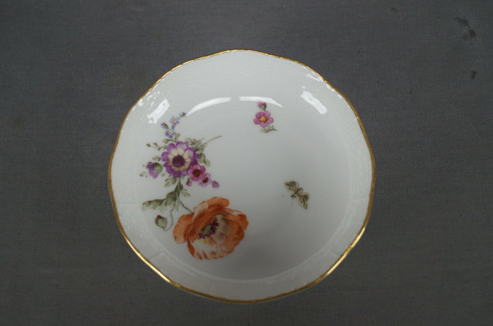 KPM Berlin Hand Painted Dresden Floral Butterfly & Gold Tea Cup & Saucer H