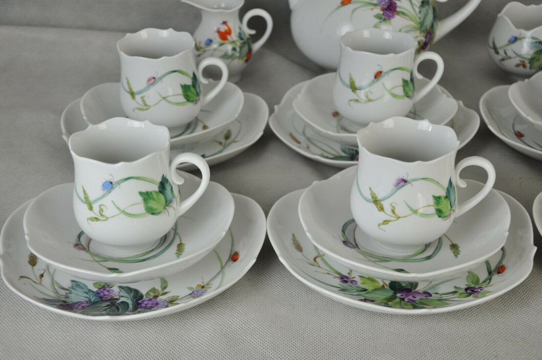 マイセン　ティーサービス　　森の植物　21点セット