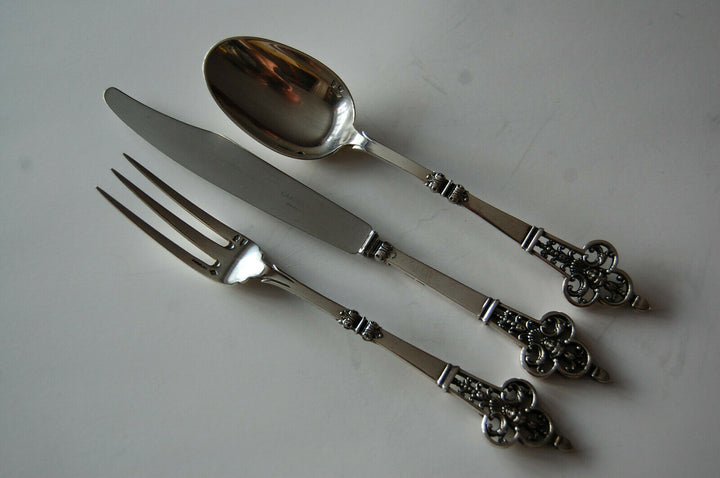 CHRISTOFLE - Renaissance Cardeilhac - 3 tlg. 925 STERLING Silber Besteck
