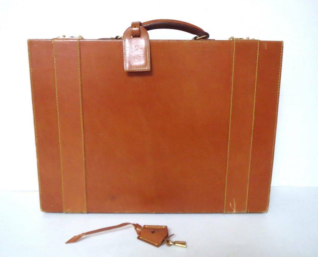 AUTH LOUIS VUITTON Caramel Nomade BRIEFCASE ATTACHE TRUNK BAG