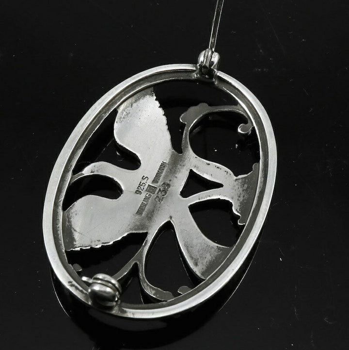 Georg Jensen. Sterling Silver Brooch #238. 1933-44 Hallmarks.