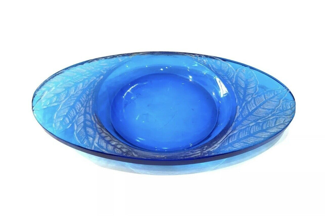 Cendrier Feuilles Bleu Électrique R.Lalique Astray Rene Lalique Blue Electric