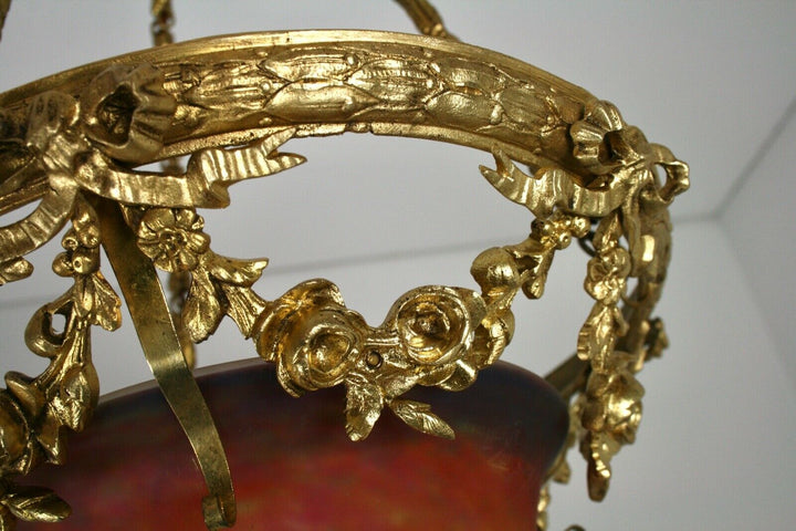 ミューラー兄弟　シーリングランプ（ペンダントライト）アールヌーボー