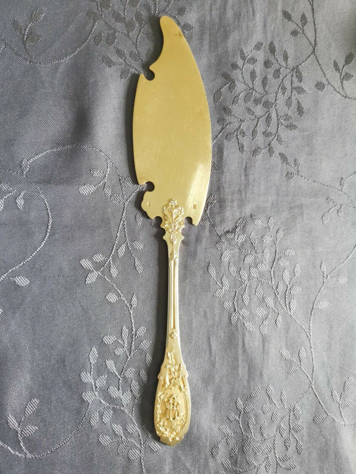 VERMEIL PUIFORCAT MODERNE FEUILLAGE PELLE DE SERVICE