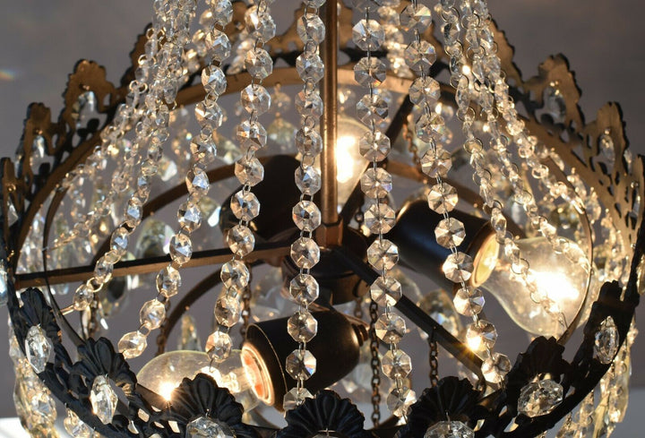 French Empire Chandelier Antique Style Vintage Hallway Lighting, Ceiling Pendant
