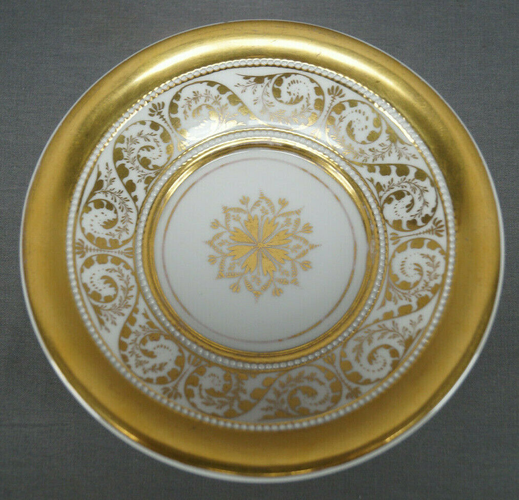KPM Berlin Hand Painted Fuchshofen Scene & Gold Empire Form Cup C. 1820-1830s