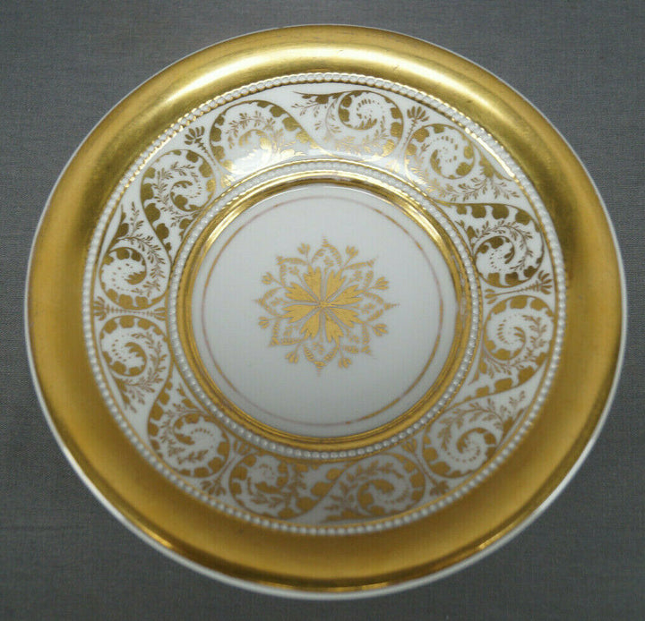 KPM Berlin Hand Painted Fuchshofen Scene & Gold Empire Form Cup C. 1820-1830s