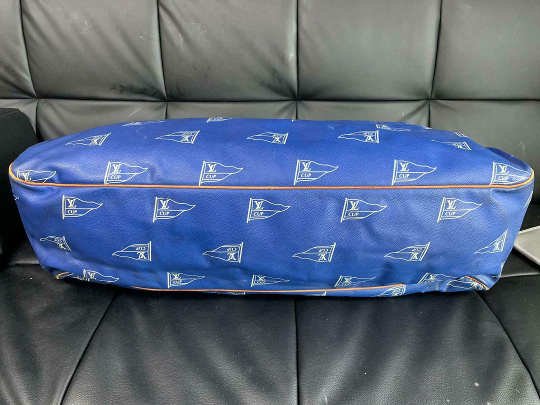 LOUIS VUITTON Sac Plein Air Long BAG CUP 1992 BLUE LEATHER VINTAGE Boston LV35