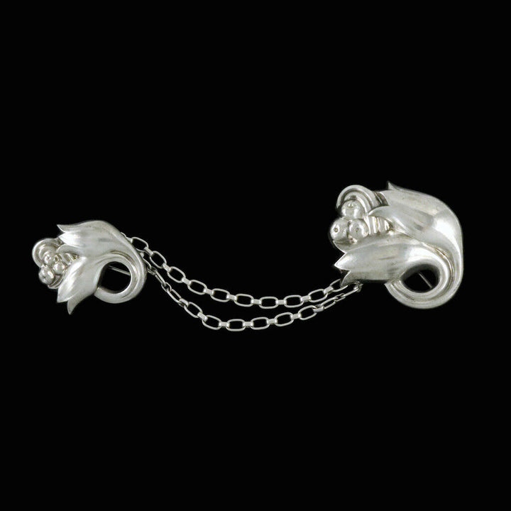 Georg Jensen. Sterling Silver Double Brooch / Pin Set #100CA