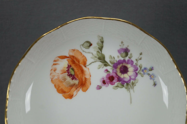KPM Berlin Hand Painted Dresden Floral Butterfly & Gold Tea Cup & Saucer H