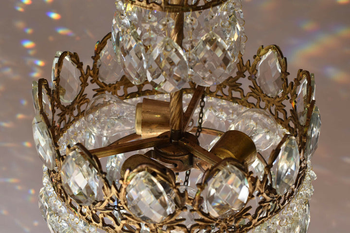 Easy Fit Antique / Vintage Crystal Chandelier, Empire Style Home Living Lamp
