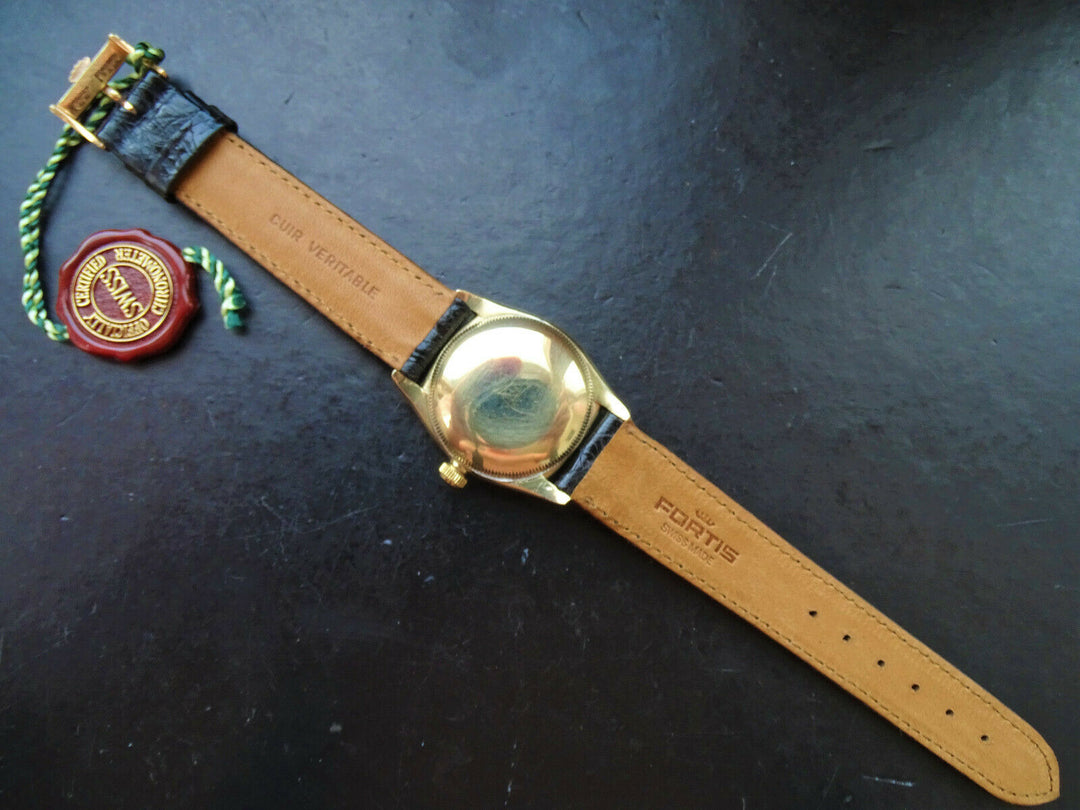 ♛ Rolex Oyster Bubble Back 3131 Yellow Gold 14K 585 Automatic Chronometer 1948