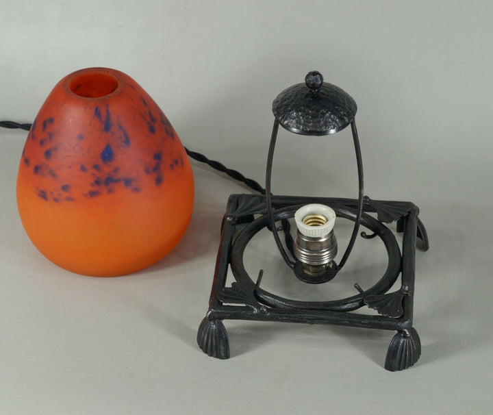 シュナイダー　アールデコランプ　フランス製　1925年　1930年　錬鉄製　