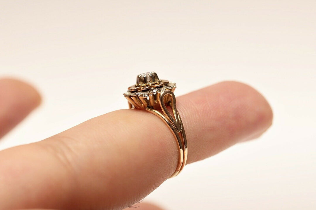 アンティーク 18K ナチュラルダイヤモンドのリング