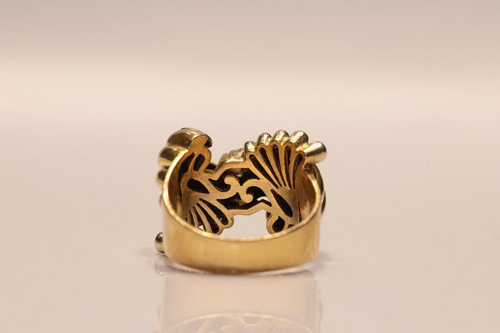 アンティーク 18K ナチュラルダイヤモンドのフラワースタイルリング