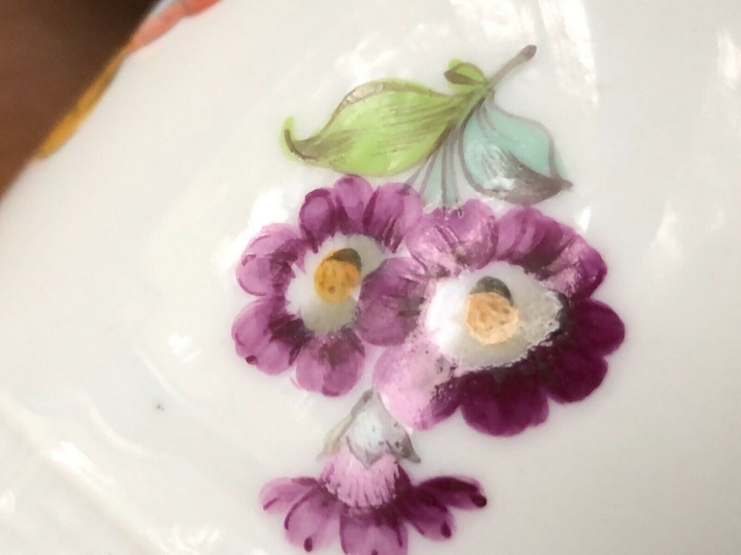 Meissen antique porcelain tea cup&saucer hand painted 1850-1870yy