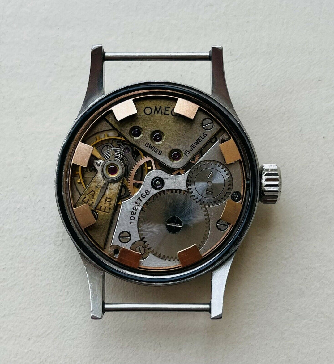 Vintage 1944 Omega ORIGINAL Dirty Dozen Old WWW Military Men’s Trench WW2 Watch