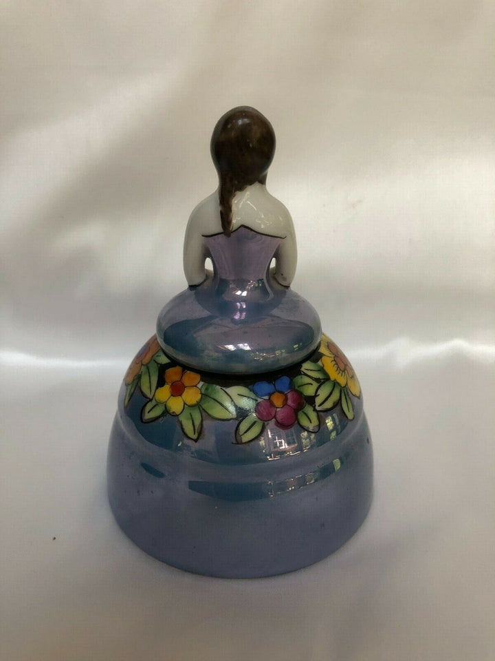 オールドノリタケ　デコレディ　女性の置物（小物入れ）