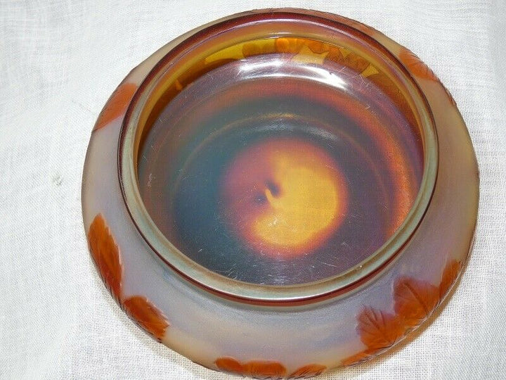  Vide poche ou coupe, pate de verre signée " Gallé " école de Nancy Art Nouveau