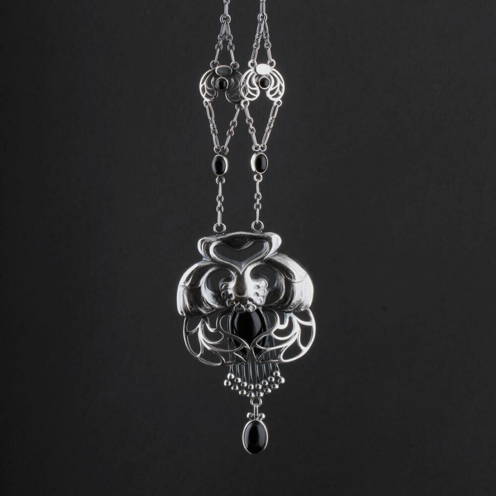 ジョージジェンセン(Georg Jensen)　シルバーペンダント　ブラックアゲート　#１　2014年