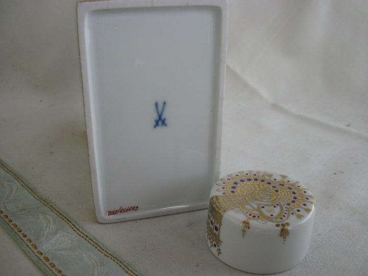 Schöne Meissen Teedose in Dekor 1001 Nacht