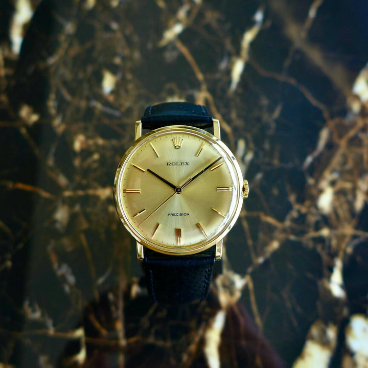 ロレックス プレシジョン 1976年製 18Kソリッドゴールド 男性用腕時計