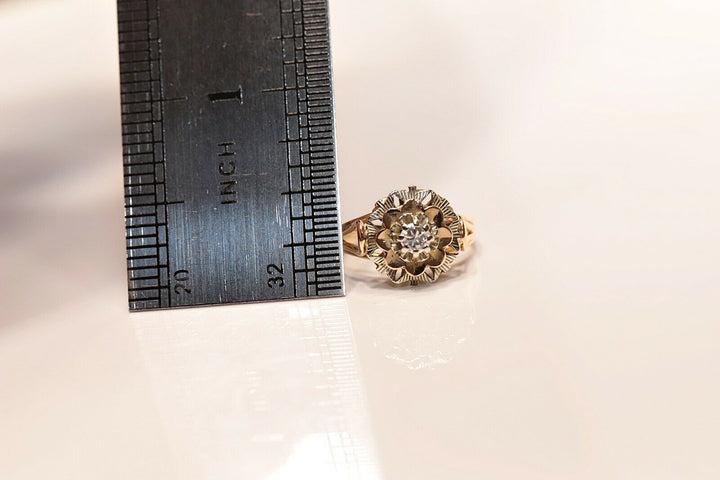 アンティーク 18K ナチュラルダイヤモンドのリング