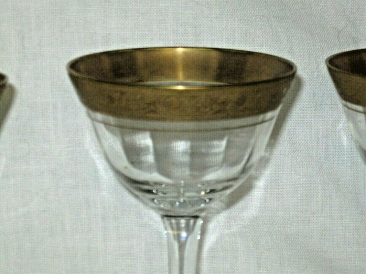3 VTG Tiffin-Franciscan MINTON Small Sherbet / Champagne Glasses, Clear Optic