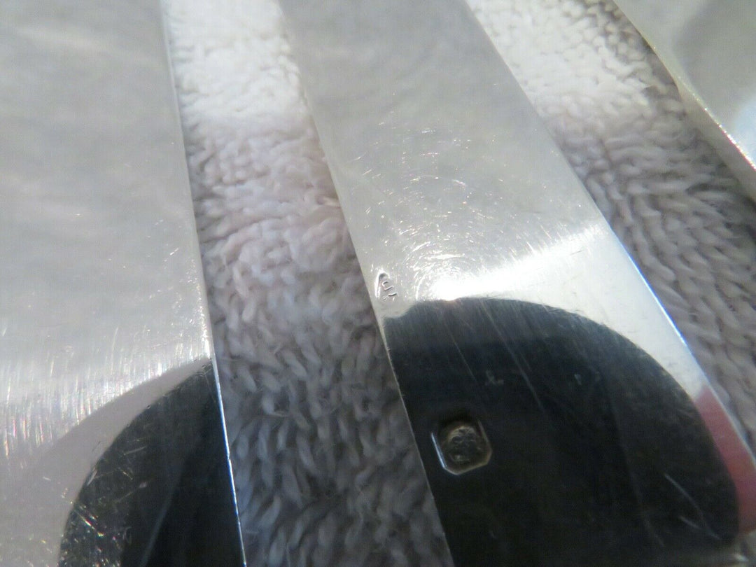 Gorgeous & rare french 950 silver 6 fruit knives Louis XVI st Russian Puiforcat