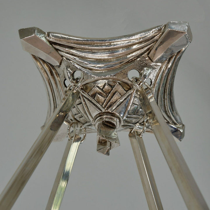 DEGUE : FRENCH 1930 ART DECO CHANDELIER .. butterflies . pendant lamp muller era