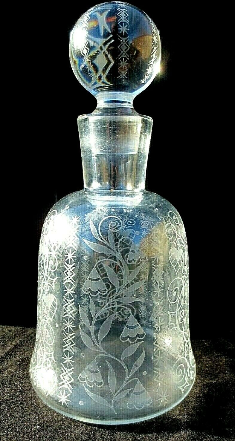 BACCARAT - carafe a whisky " ARGENTINA " CRISTAL - pour Rocher Frères -1943.