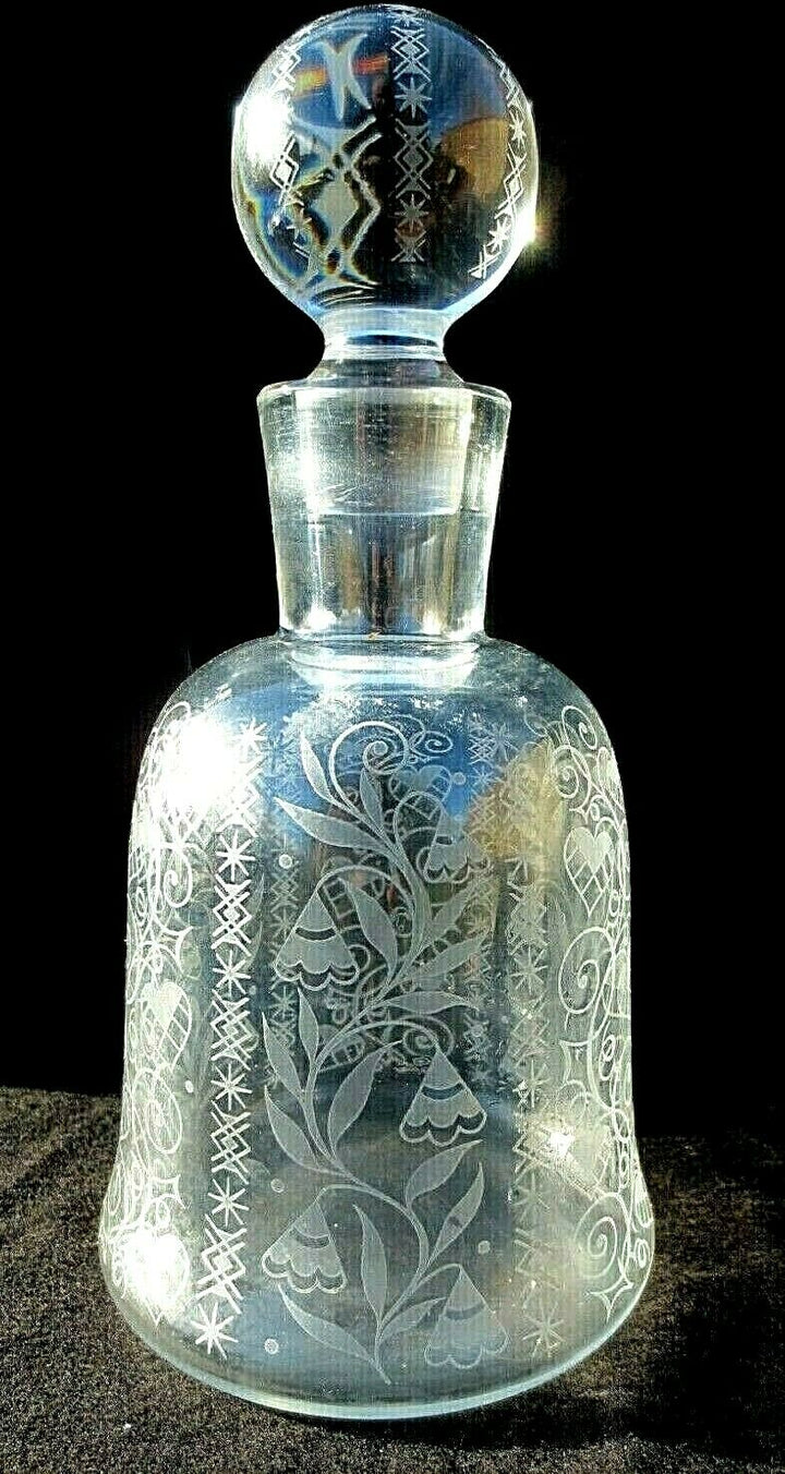 BACCARAT - carafe a whisky " ARGENTINA " CRISTAL - pour Rocher Frères -1943.