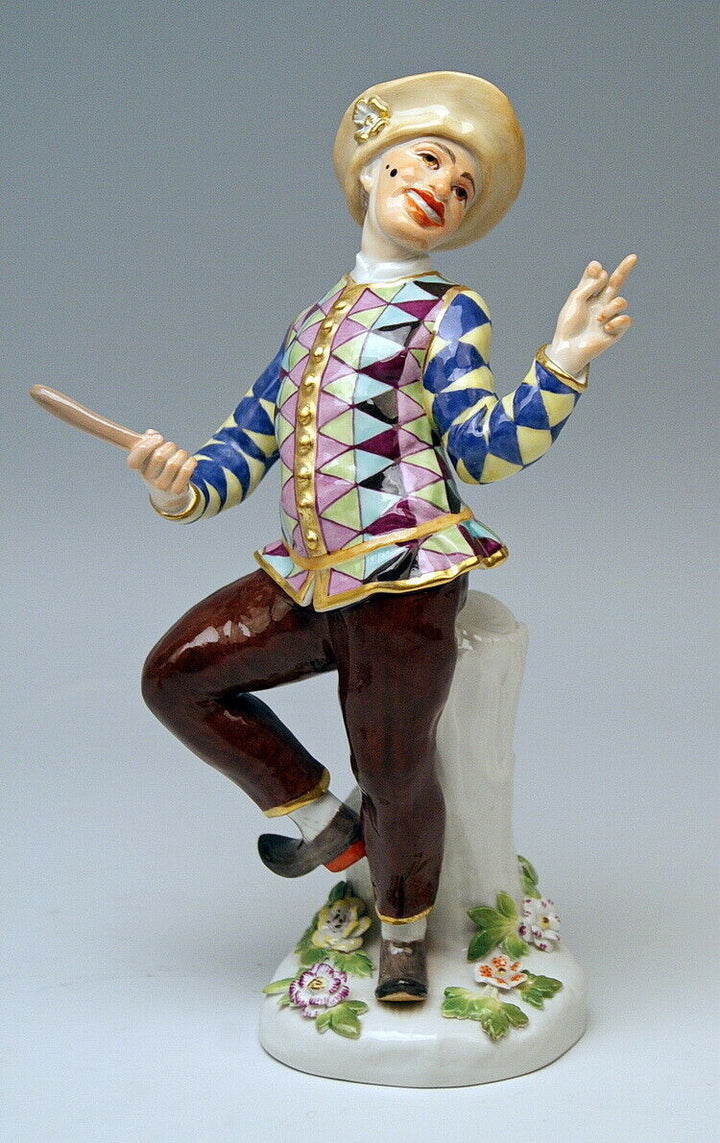 邁森 MEISSEN マイセン FIGUR HARLEKIN MIT STAB HARLEQUIN WITH STICK KÄNDLER MNR: 237