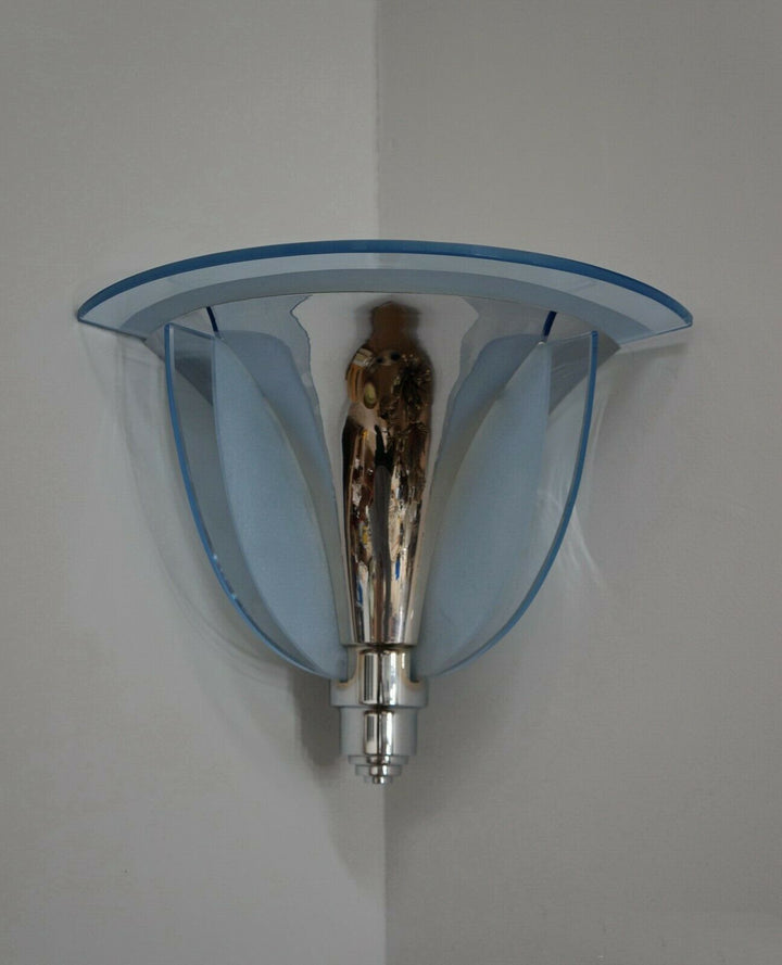 1930フランスアールデコ、モダニスト調コーナーブラケットライト（ペア）