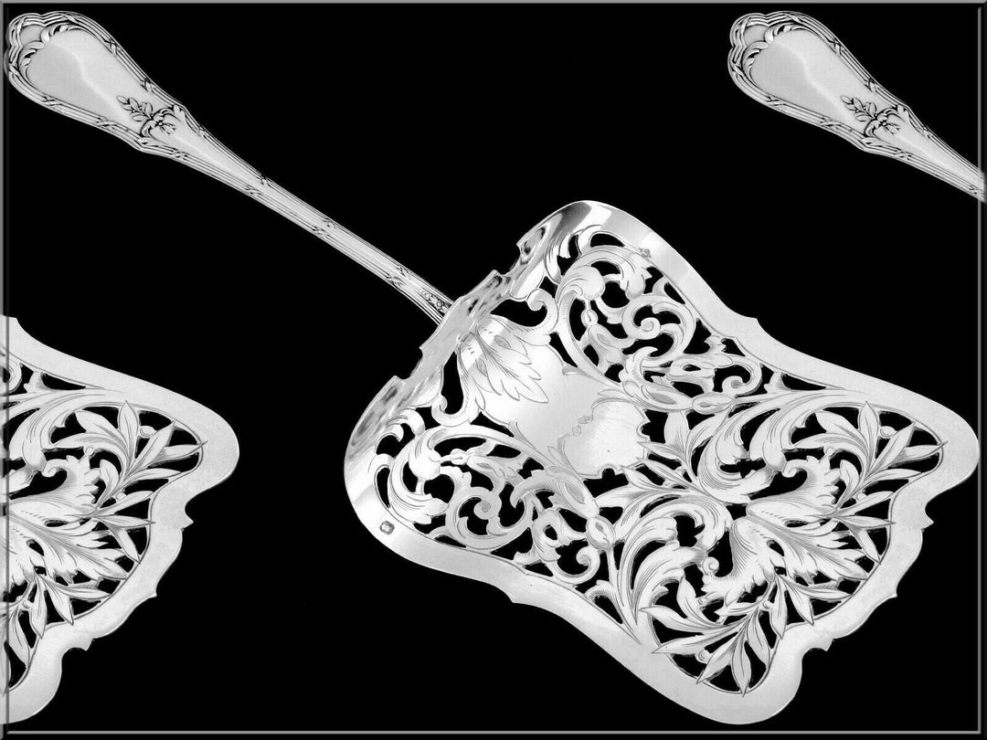 Coignet French All Sterling Silver Asparagus Pastry Toast Server