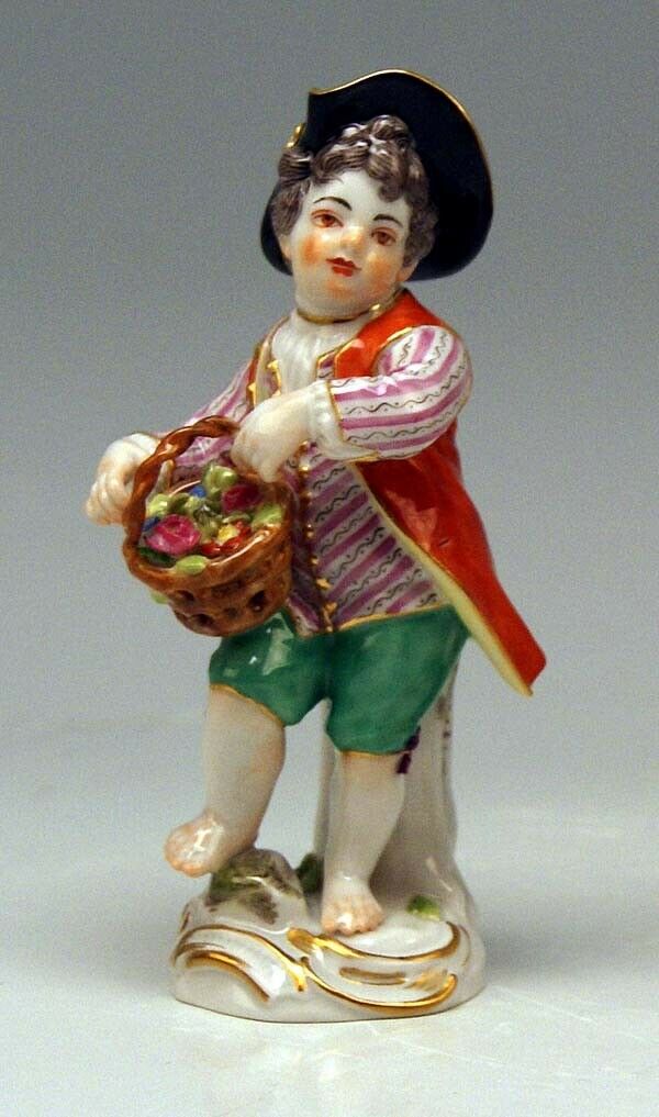 MEISSEN マイセン GÄRTNER KIND FIGUR KNABE GARDENER CHILDREN KAENDLER MNR. 60316