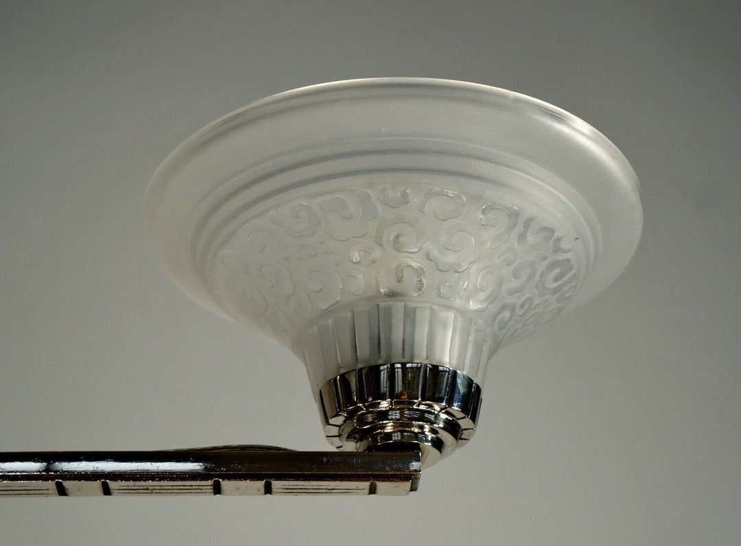 MULLER FRERES : FRENCH 1930 ART DECO CHANDELIER ..............