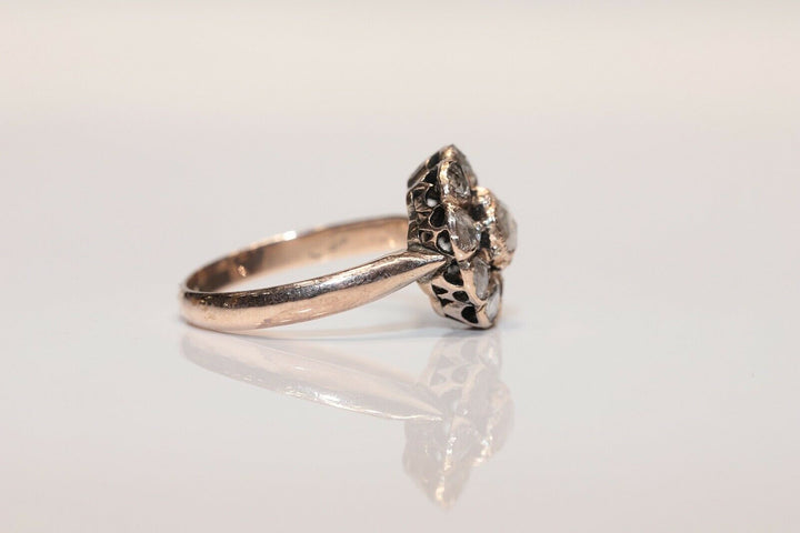 アンティーク オリジナル 8K ナチュラルローズカットダイヤモンドのオスマンリング