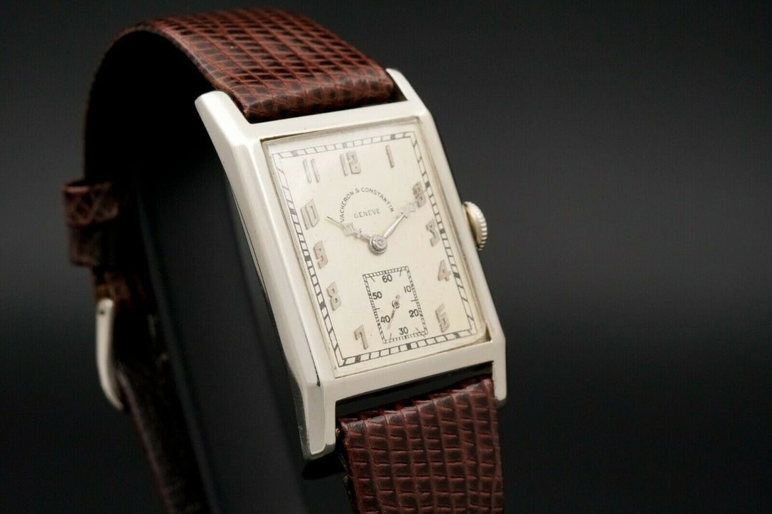 Vintage 18k White Gold Vacheron Constantin Men's Manual Wind Wristwatch