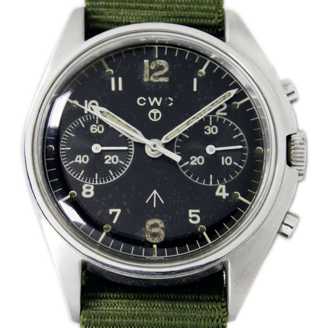 CWC Military Chronograph British Army RAF Royal Navy Vintage D Shape Wrist Watch