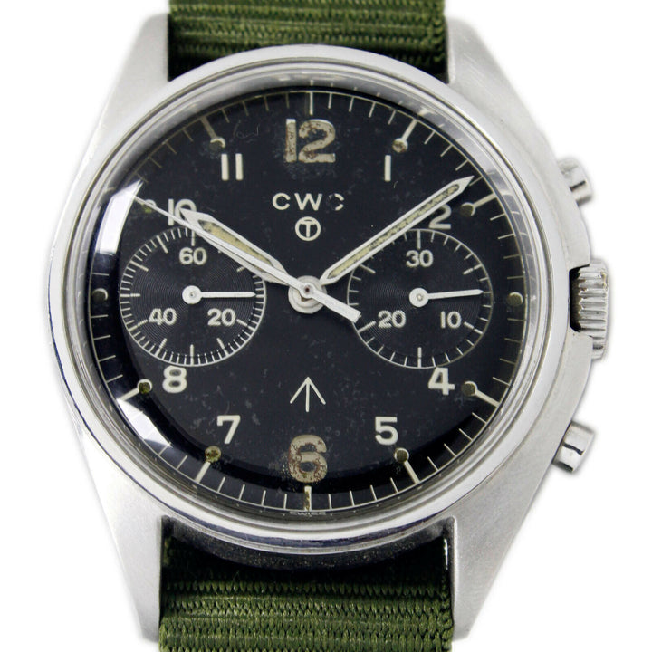 CWC Military Chronograph British Army RAF Royal Navy Vintage D Shape Wrist Watch