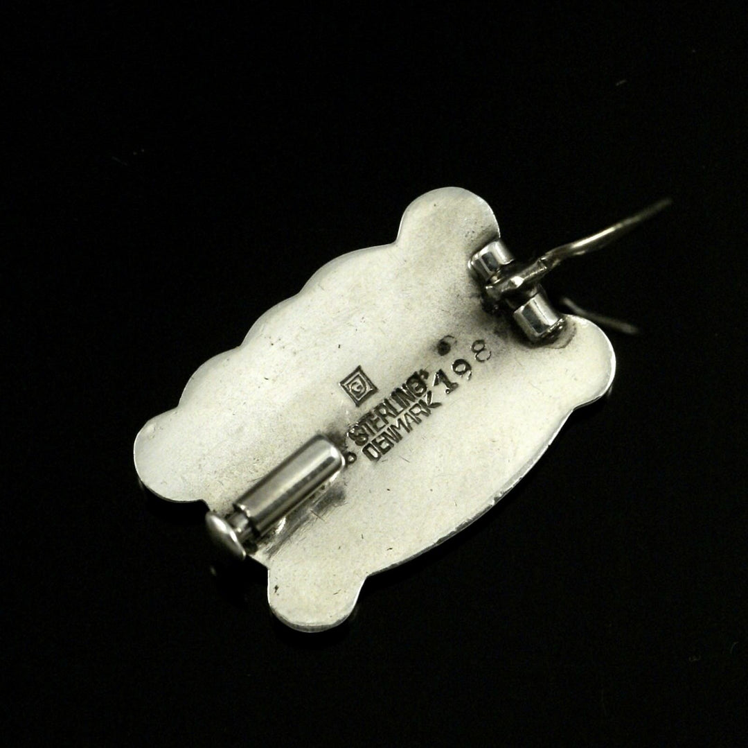 ジョージジェンセン　スターリングシルバー　鳩のブローチ　#198　1933-44年代の刻印